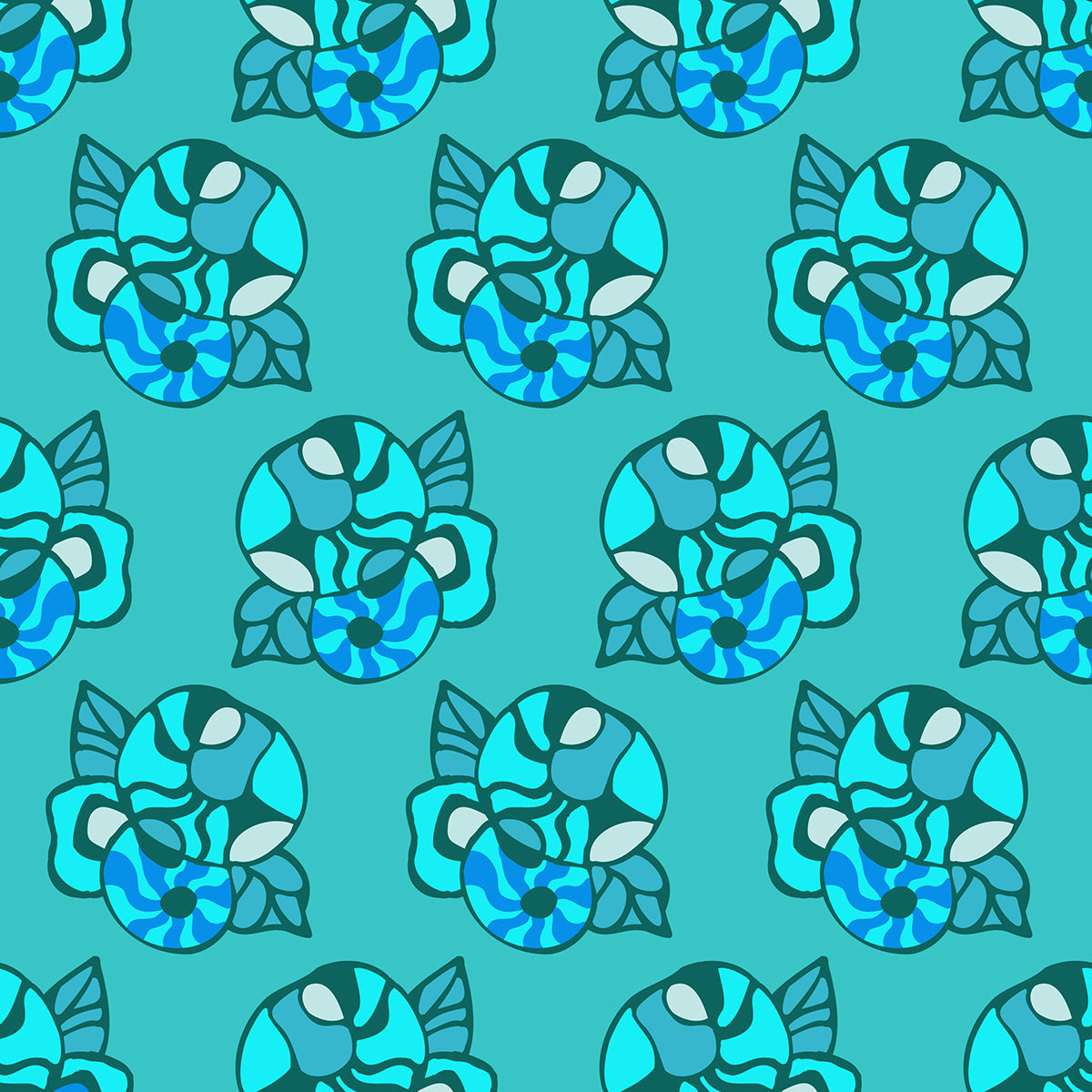 Window Box Swirl Aqua